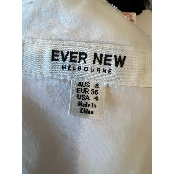 Ever New White Floral Print Broderie Anglaise Fit & Flare Dress Easter size 4 - Picture 11 of 11